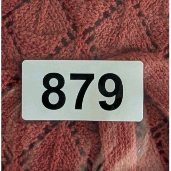 MNG Open Knit‎ Deep Orange Sweater Tank Top Sz XL V Neck Boho Festival Hippie - Picture 5 of 5